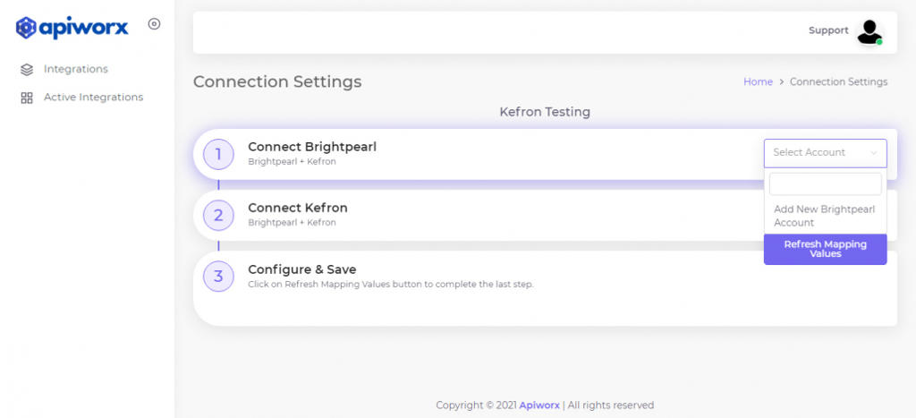 Kefron and Brightpearl Integration Guide