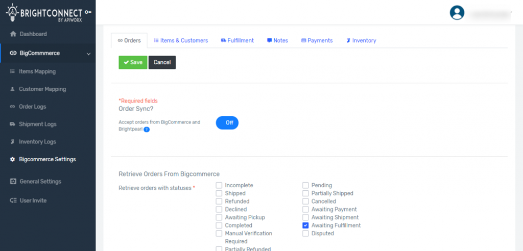 Work With BrightConnect’s BigCommerce Settings
