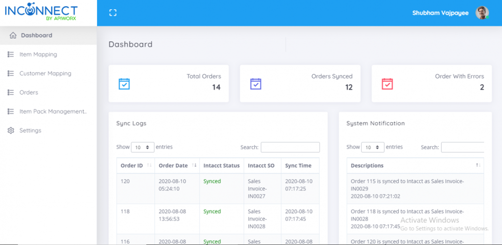 BigCommerce: View Order Sync Logs and Statistics in Dashboard

