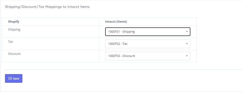Inconnect - Shopify and Intacct Integration