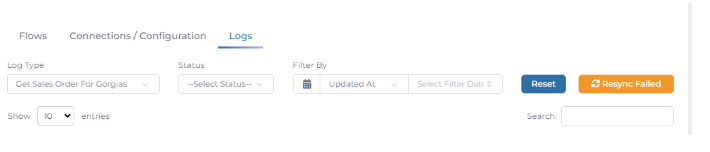 Shopify View Order Edit Sync Logs