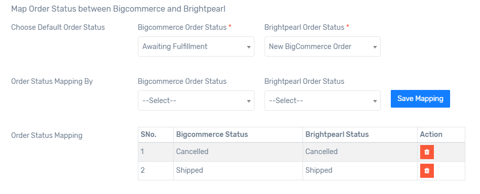 Work With BrightConnect’s BigCommerce Settings