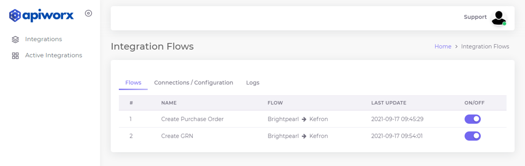 Kefron and Brightpearl Integration Guide
