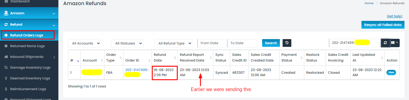 New Changes: Modification to the Payment Date in Sales Credit on Amazon Enhanced Connector