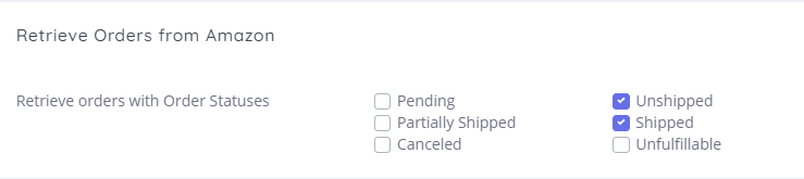 Amazon: Inconnect Amazon Settings