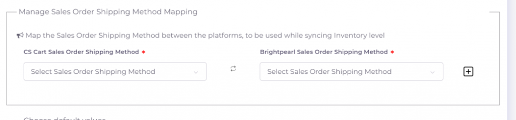 Configuration setup of Brightpearl and CS - Cart to ESB App