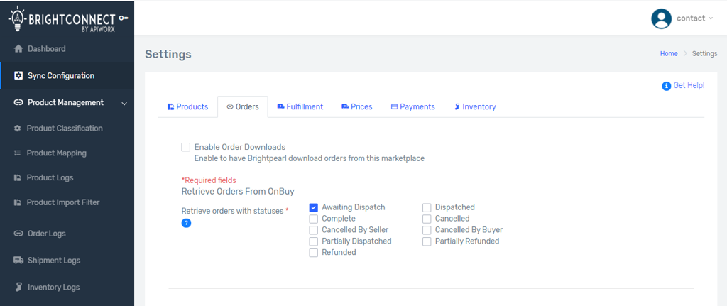 OnBuy and Brightpearl Integration Guide